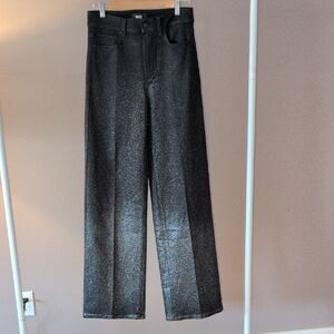 Paige Sasha High-rise Wide Leg Glitter Ombre Pants Size 28